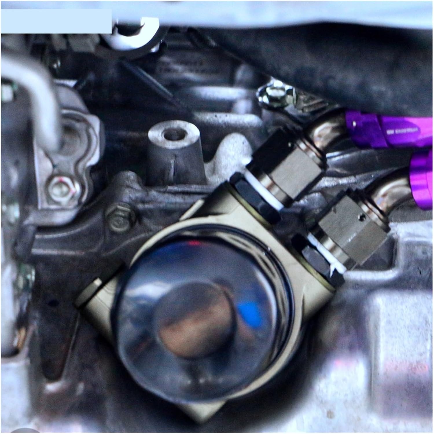 Car Conversion Aluminum Oil Cooling Adapter Kit Sandwich Panel Thermostat 80° AN10 AN8(90 Degrees AN10)