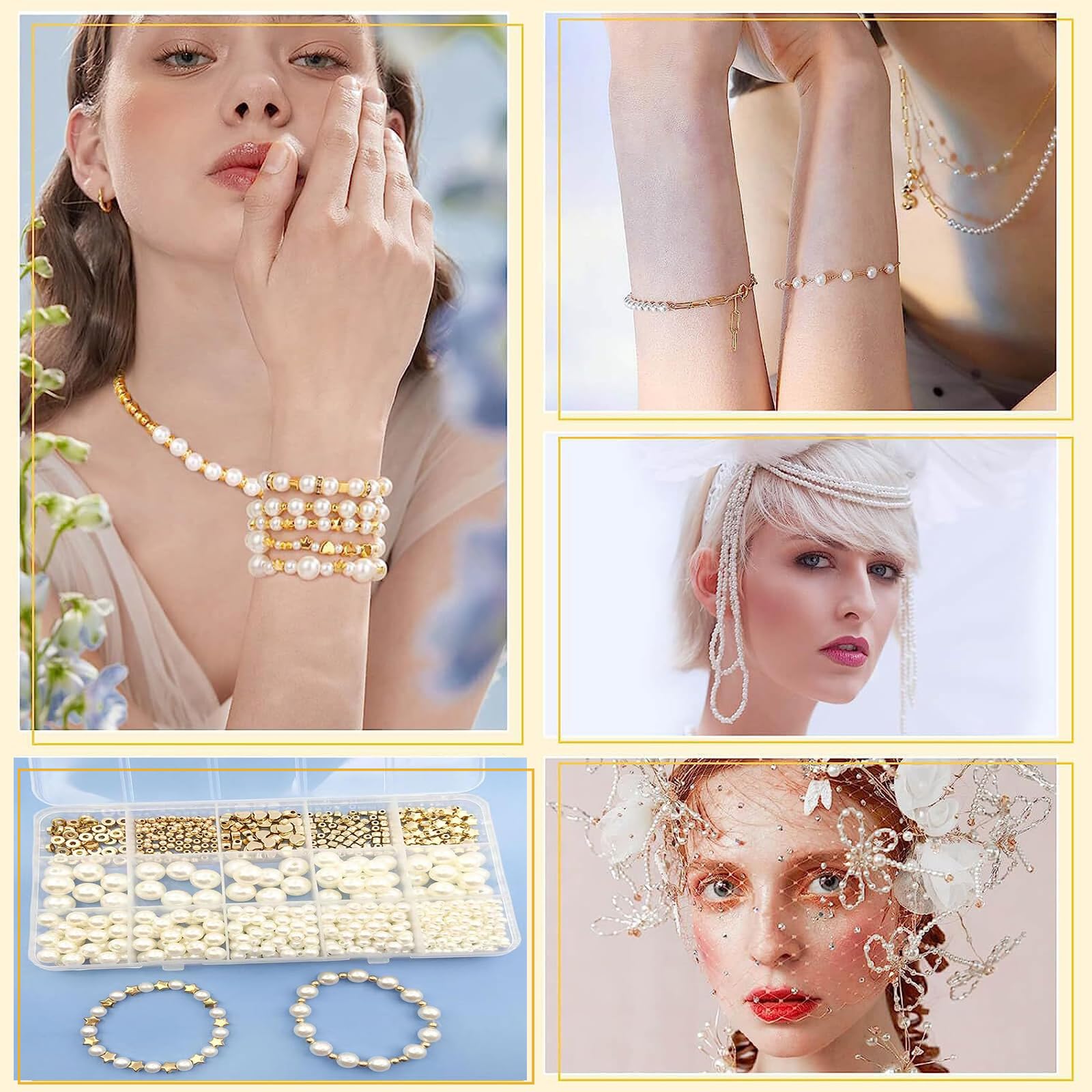 Lot De 720 Perles Pour Fabrication De Bracelets, Colliers, Chaînes