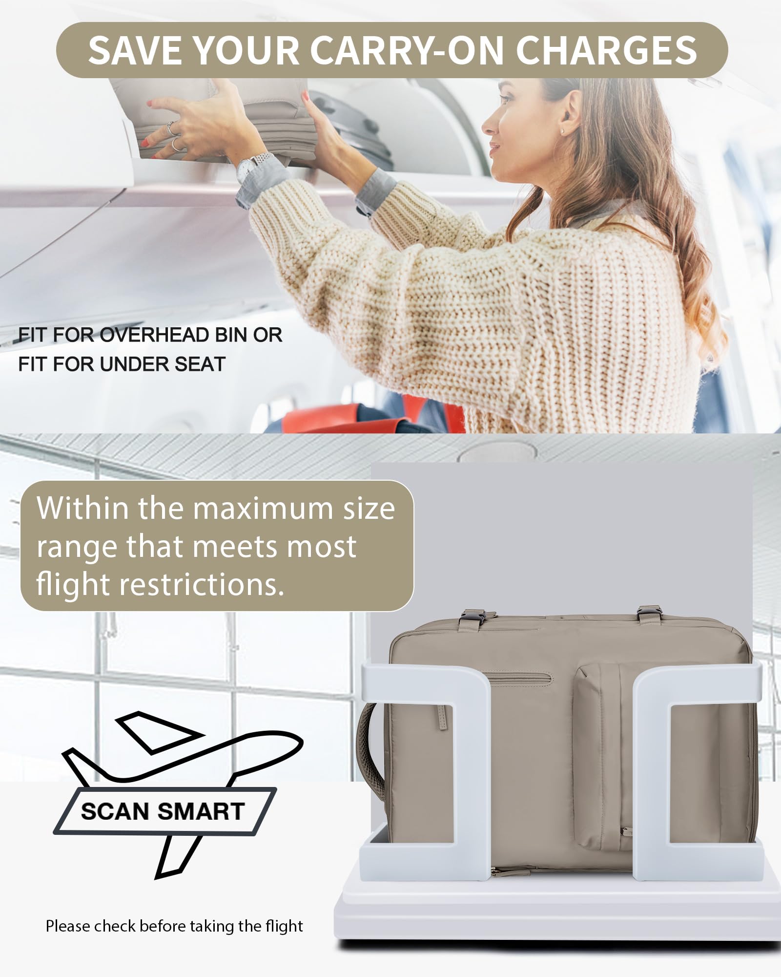 SZLX Zaino Ryanair 40x20x25 Bagaglio a Mano Easyjet 45x36x20 Zaino Borsa da Cabina Donna Zaino Uomo Impermeabile con USB Zaino da Viaggio Aereo con Porta Scarpe Borsa da Viaggio Laptop Travel Backpack