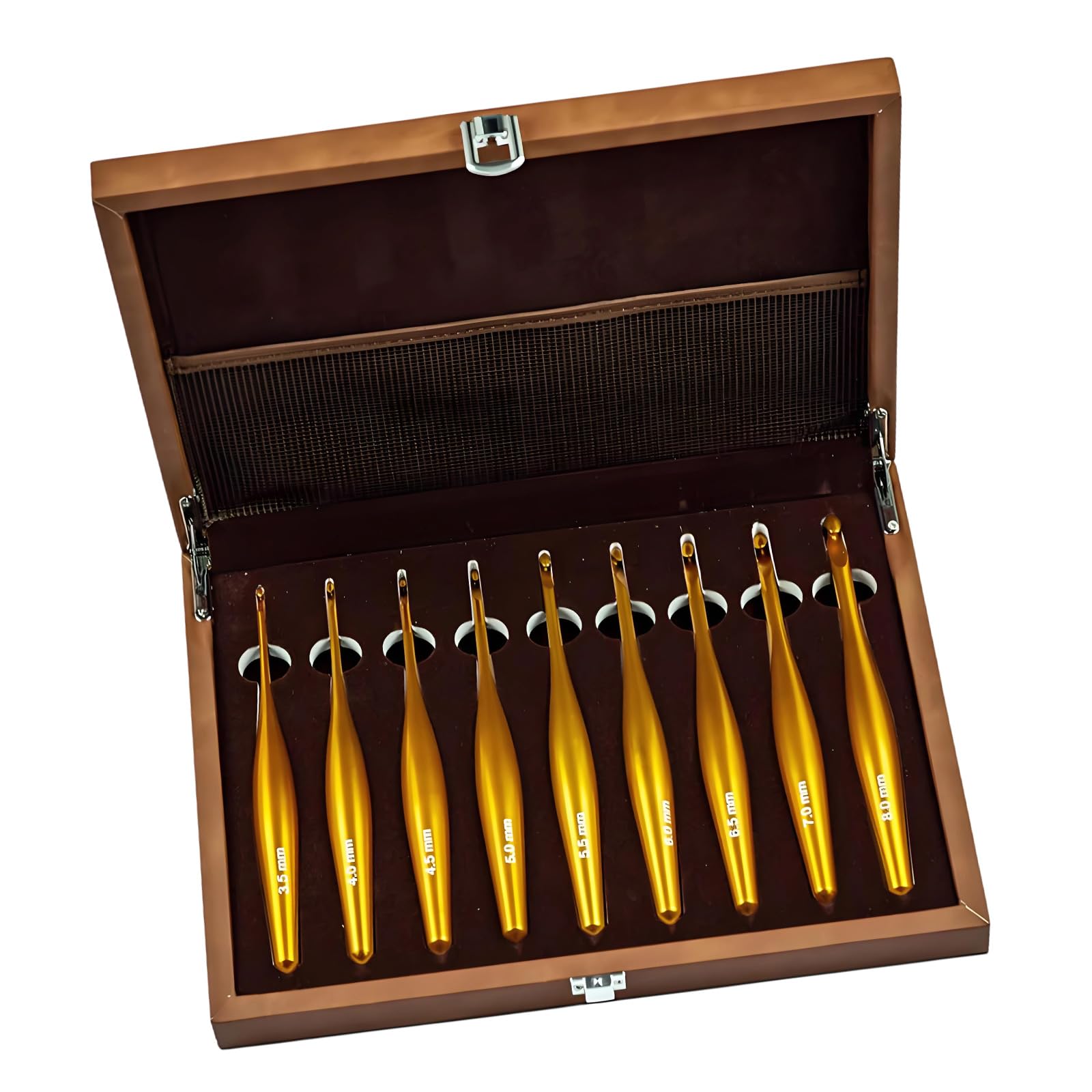 Grip Wood Handle Crochet Hook Set Alumina Construction Detachable Hook Multiple Size for Crafting Craft Set