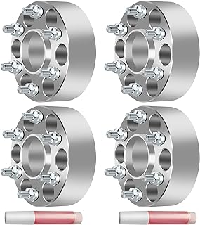 SCITOO 4X 6x4.5 12x1.25 66.1 2" Wheel Spacers 6 Lug Silver fit for xterra wheel spacers 00-15|for Pathfinder wheel spacers 96-18