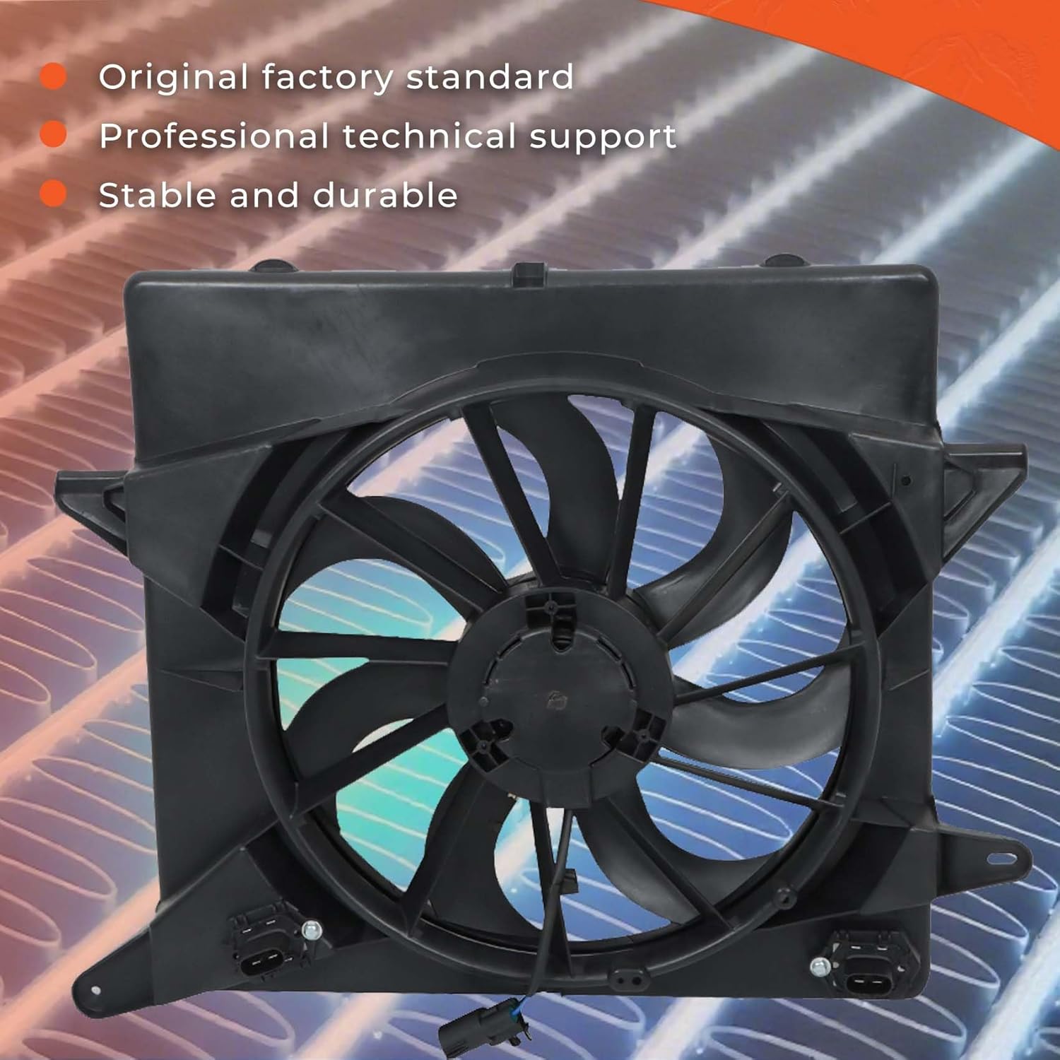 labwork Radiator A/C Condenser Cooling Fan Replacement for Cadillac SRX 3.0L 3.6L 2010-2016 67401006 TYC622650