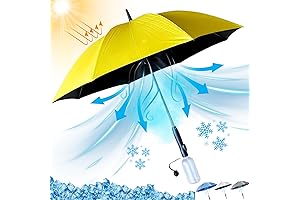 Cooling Fan Umbrella with Mist Spray for Heat Protection