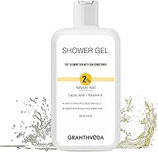 Granthveda Exfoliating Body Wash | With Salicylic Acid, Vitamin E & Lactic Acid | Paraben-Free | Gently Removes Tan & Dead Skin | Prevents Dryness & Bumps | Shower Gel for Men & Women