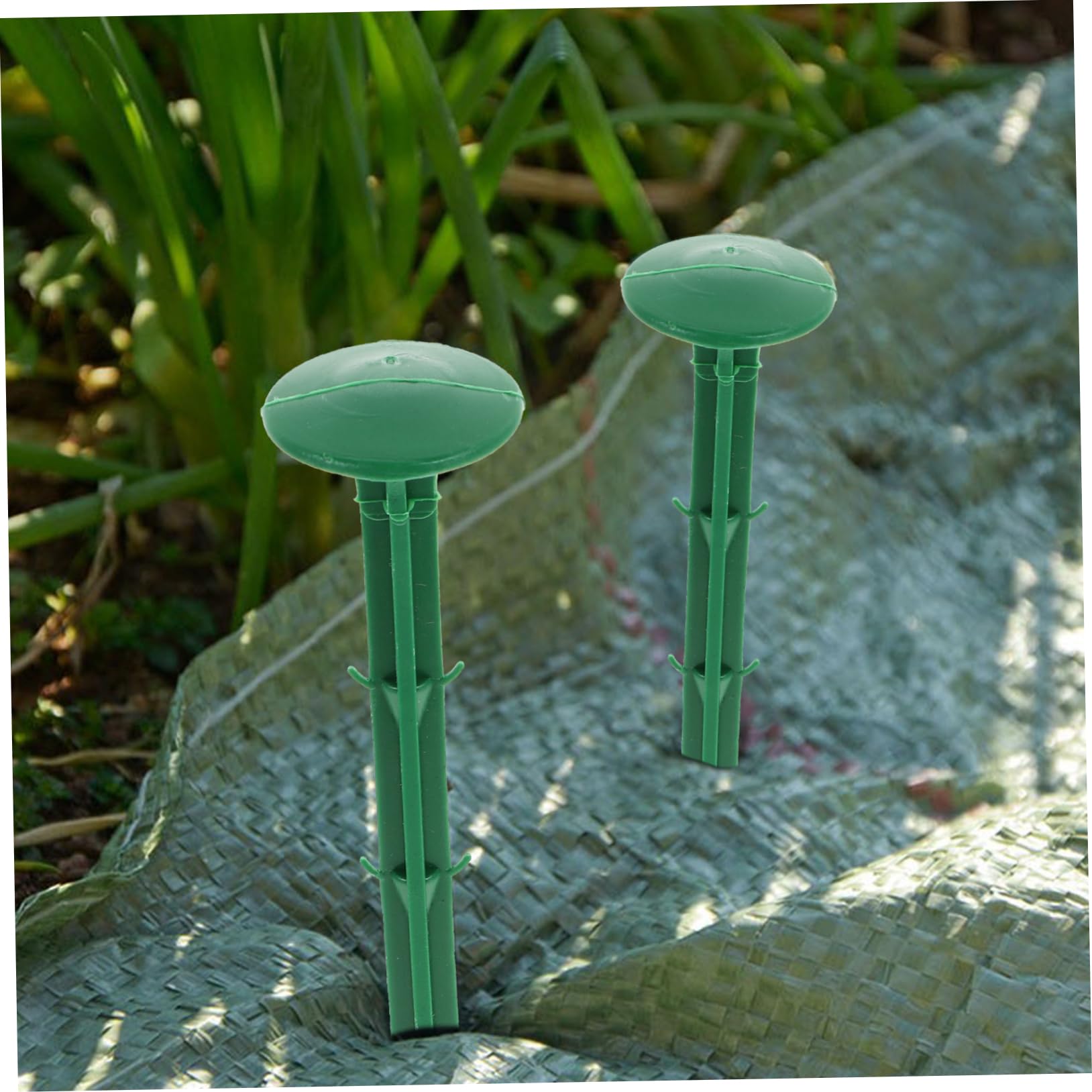 Piquets de Fixation en Plastique Vert 100 Pièces pour Toile de Jardin