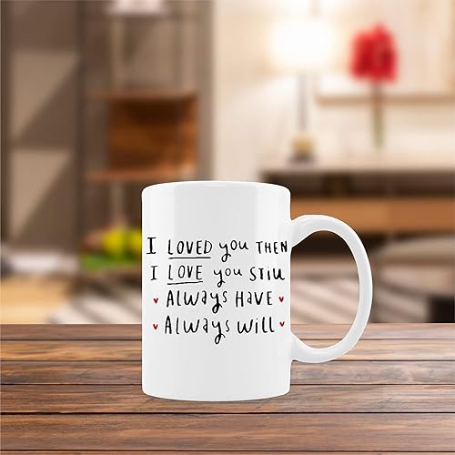 Miniatura 4 de Taza de cerámica con texto en inglés "I Love You, Then I Love You Still Always Have Always Will", taza de café con leche, taza de té con leche,