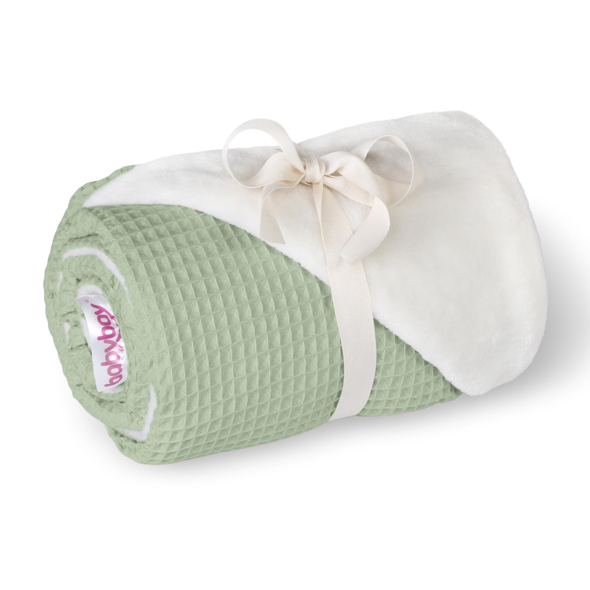 babybay Cuddle Blanket 75 x 100 cm Waffle Piqué, Jade Green