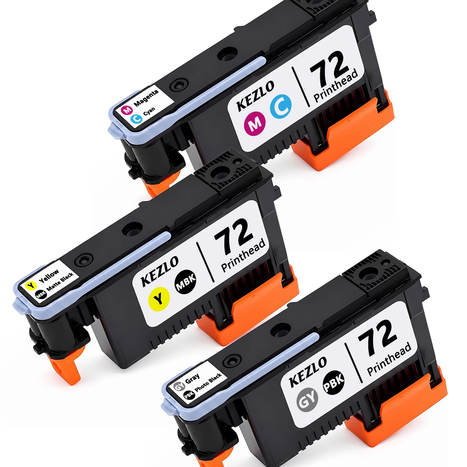 72 Druckkopf Wiederaufbereiteter 3er-Pack (GY/PBK、M/C、MBK/Y)