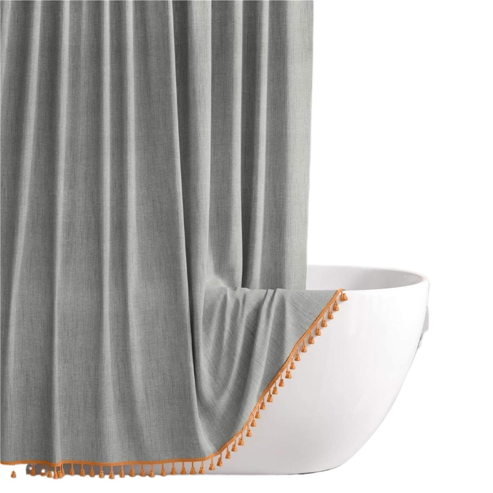 MZSKLW Shower Curtain Linen Shower Curtain, Hotel Bathroom, Household, Water-resistant Thickened