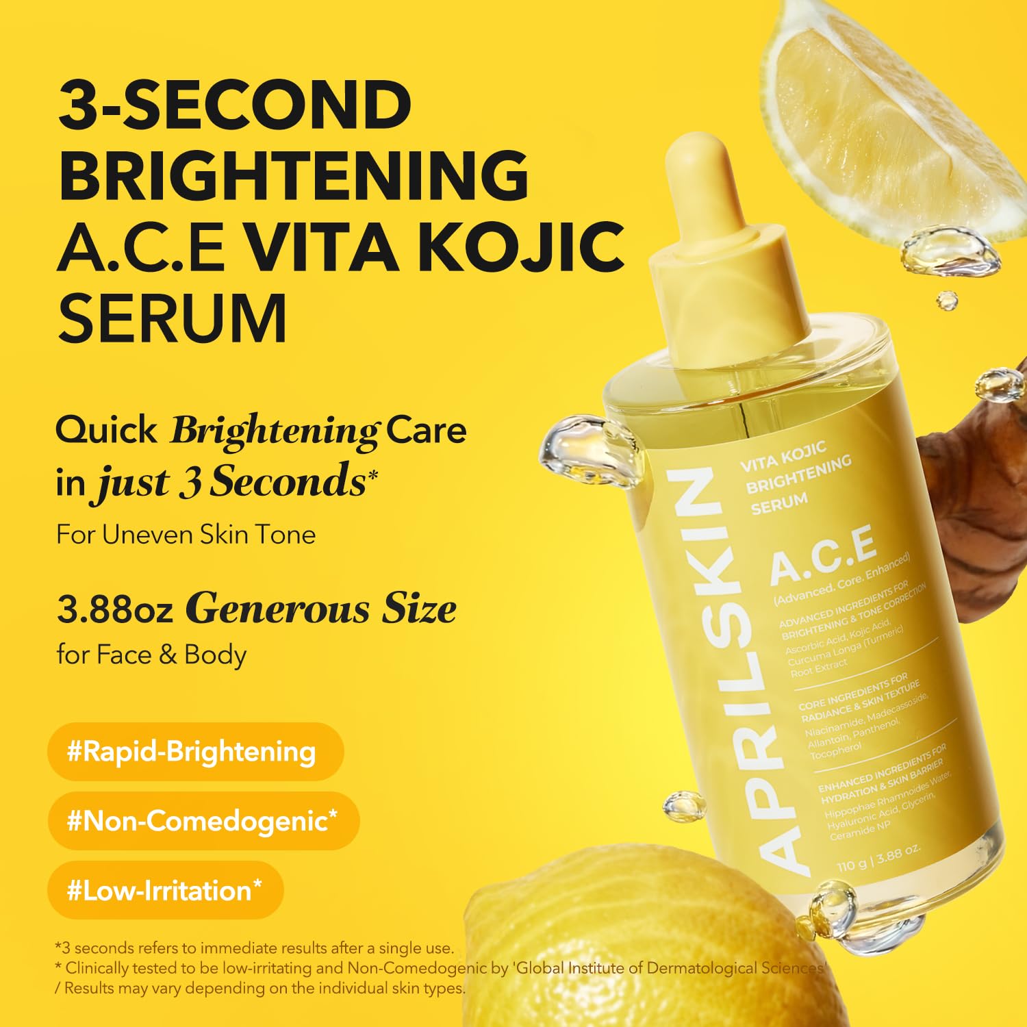 APRILSKIN A.C.E Serum |Vita Kojic Serum para clarear e brilhar|3