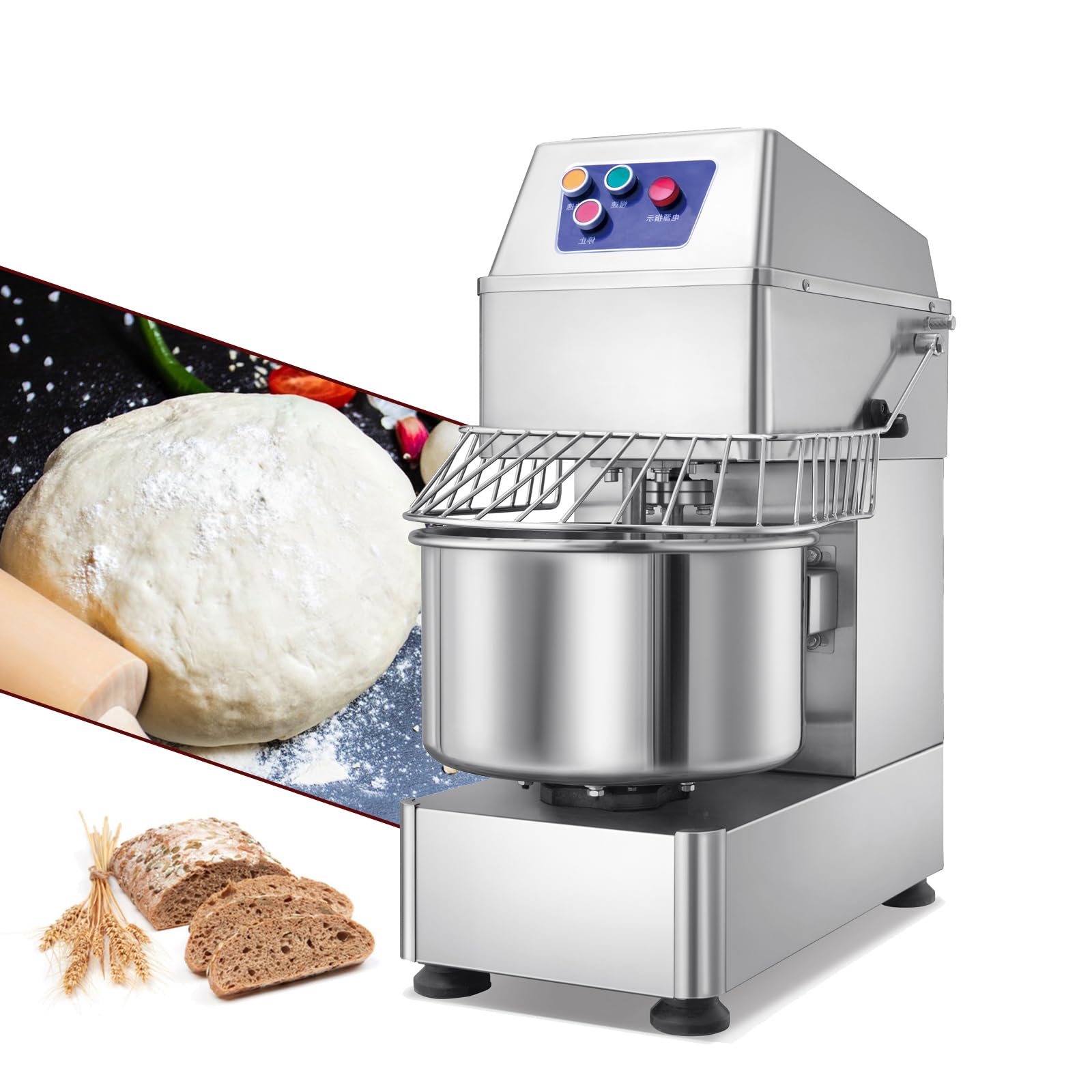 Amazon.com: Koalalko Commercial Dough Mixer Dual Rotating,21QT Two