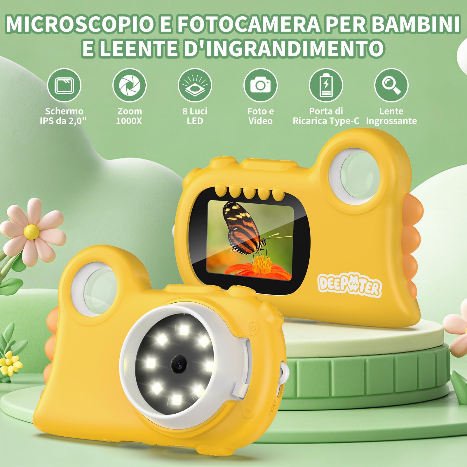 Amazon.com: 2 in 1 Microscope for Kids & Video Camera, Deepoter