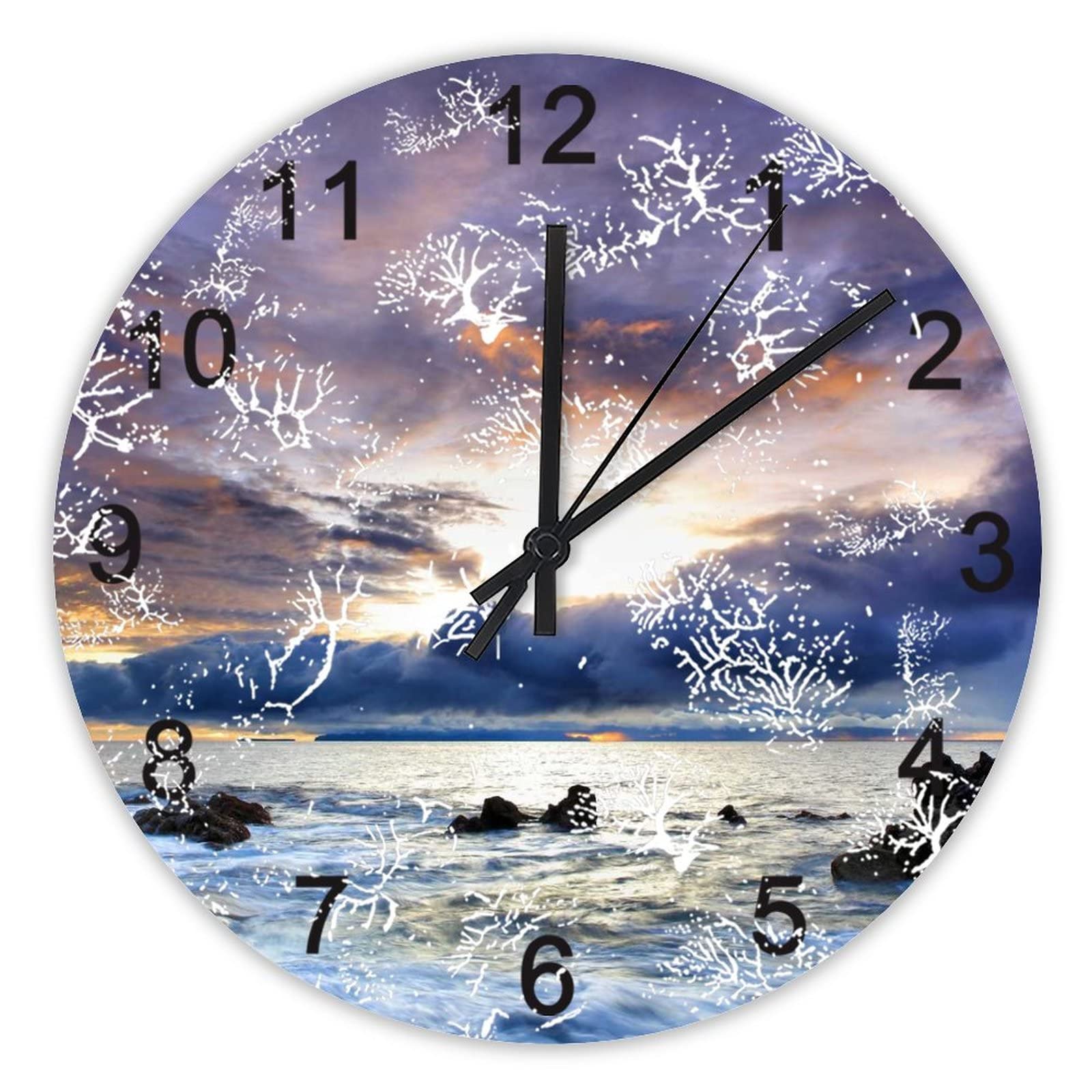 Horloge murale silencieuse pour la décoration de cuisine et salon moderne