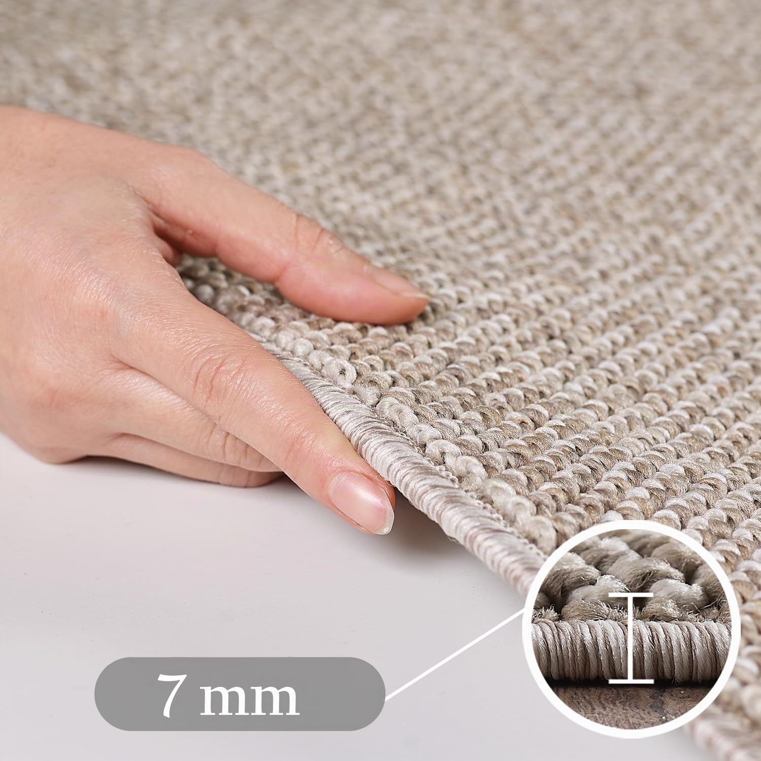Carpetsale24 Alfombra Salon Pelo Corto 200x300 (200x290 cm) Marrón - Alfombras de Habitacion duradera y robusta, Decorativa Cut-Loop, estructura jaspeada - Moderna Alfombra Dormitorio, Alfombra Cocina