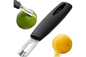 A Bar Above Premium-Grade Stainless Steel Channel Knife for Precision Garnish and Cocktail Mixing