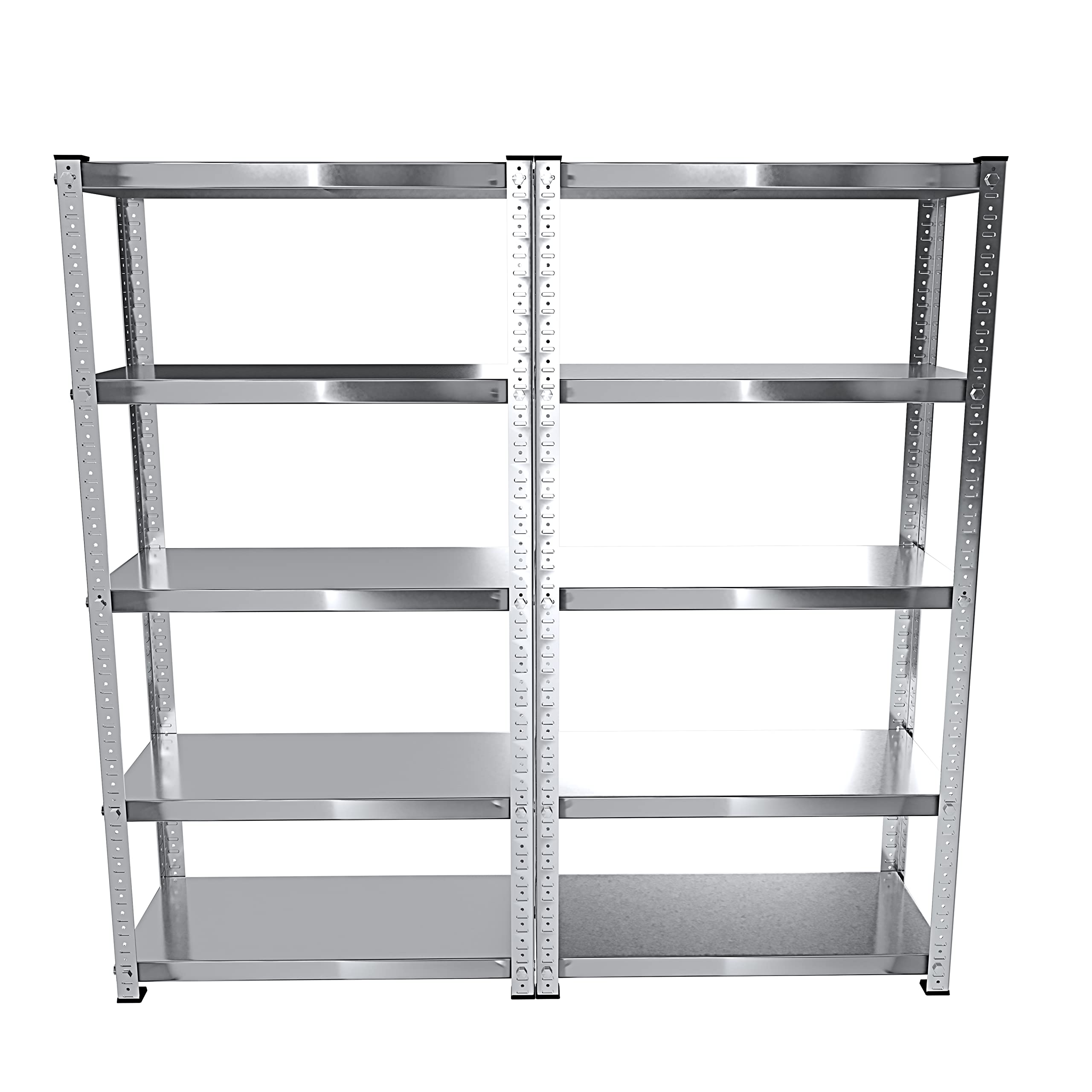 Bricozone Scaffale In Metallo Con 5 Ripiani 187 x 100 x 30 cm Regolabili Ideale Per Magazzino Capannone Garage Officina Cantina Design Modulare Scaffale Alta Portata
