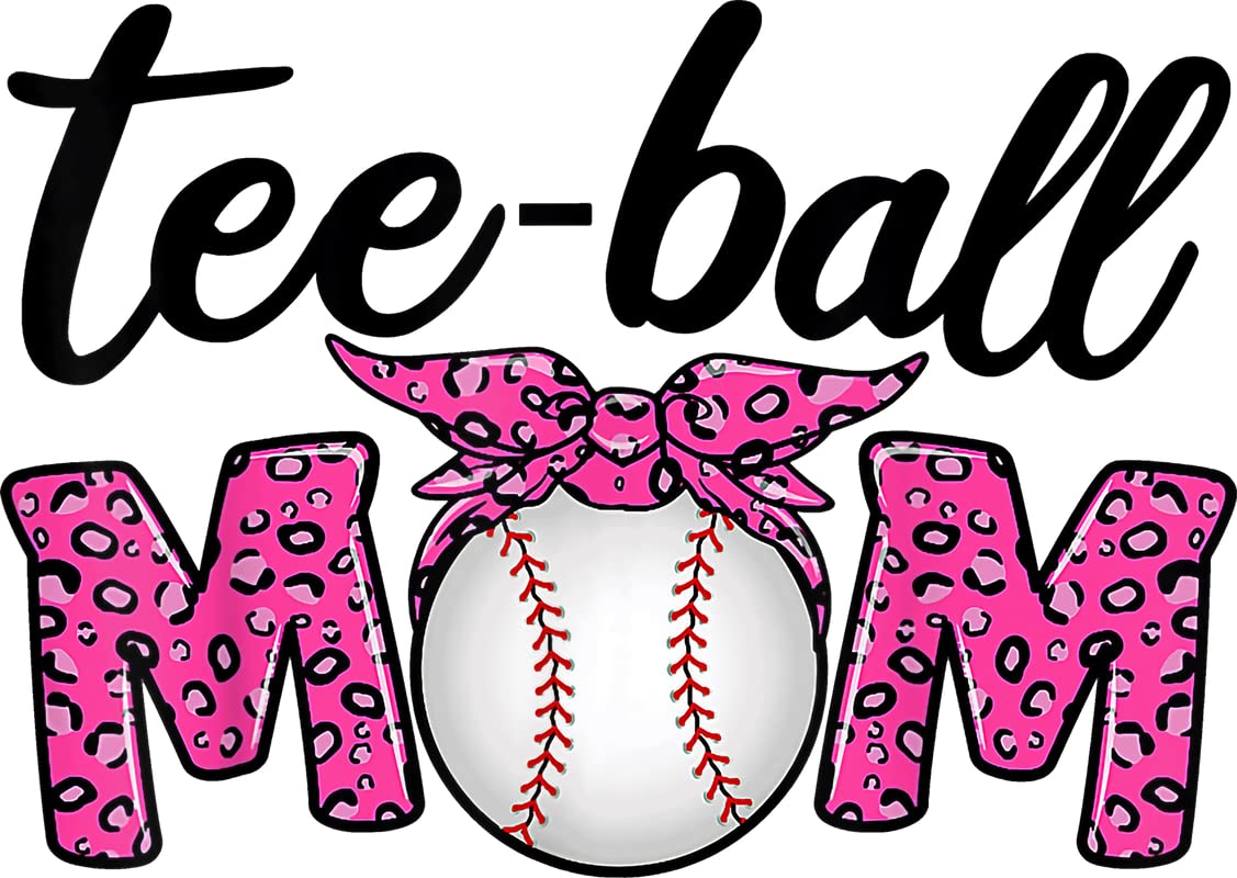 Tee-Ball Mom Decal Sticker 2-Pack - 5 Inch Sports Parent Car Window Stickers