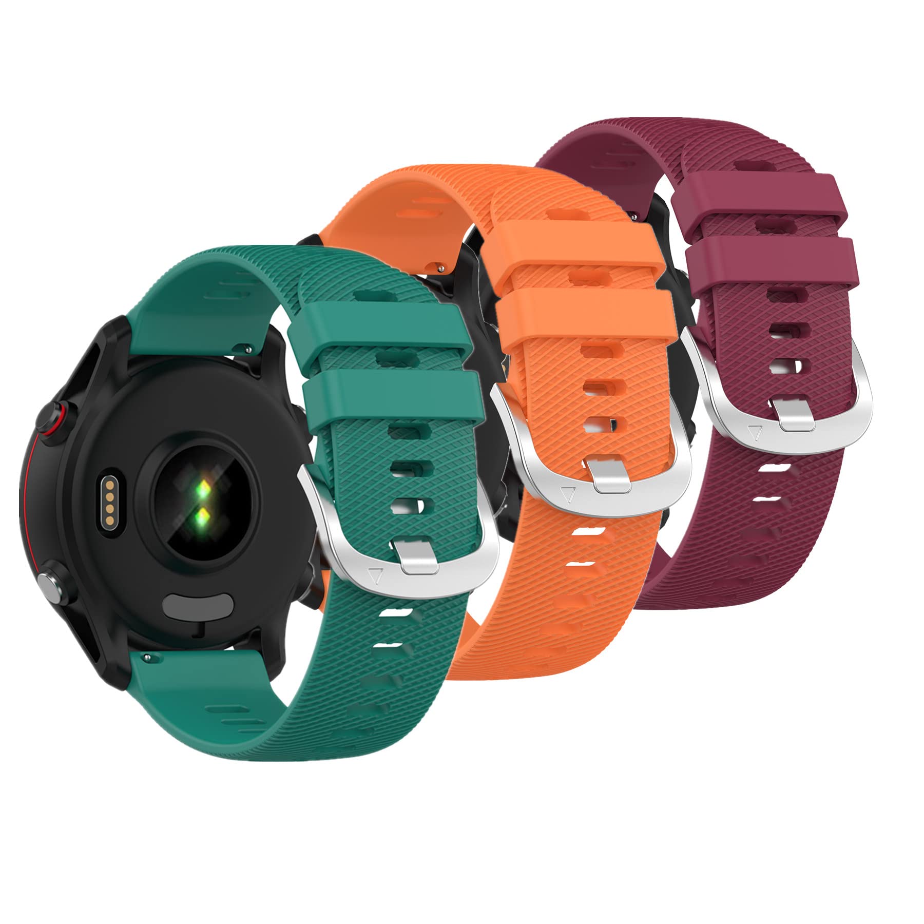 Muovrto Strap for Garmin Approach S12/Approach S42,Silicone Waterproof Replacement Watch Band (3 PCS-4)