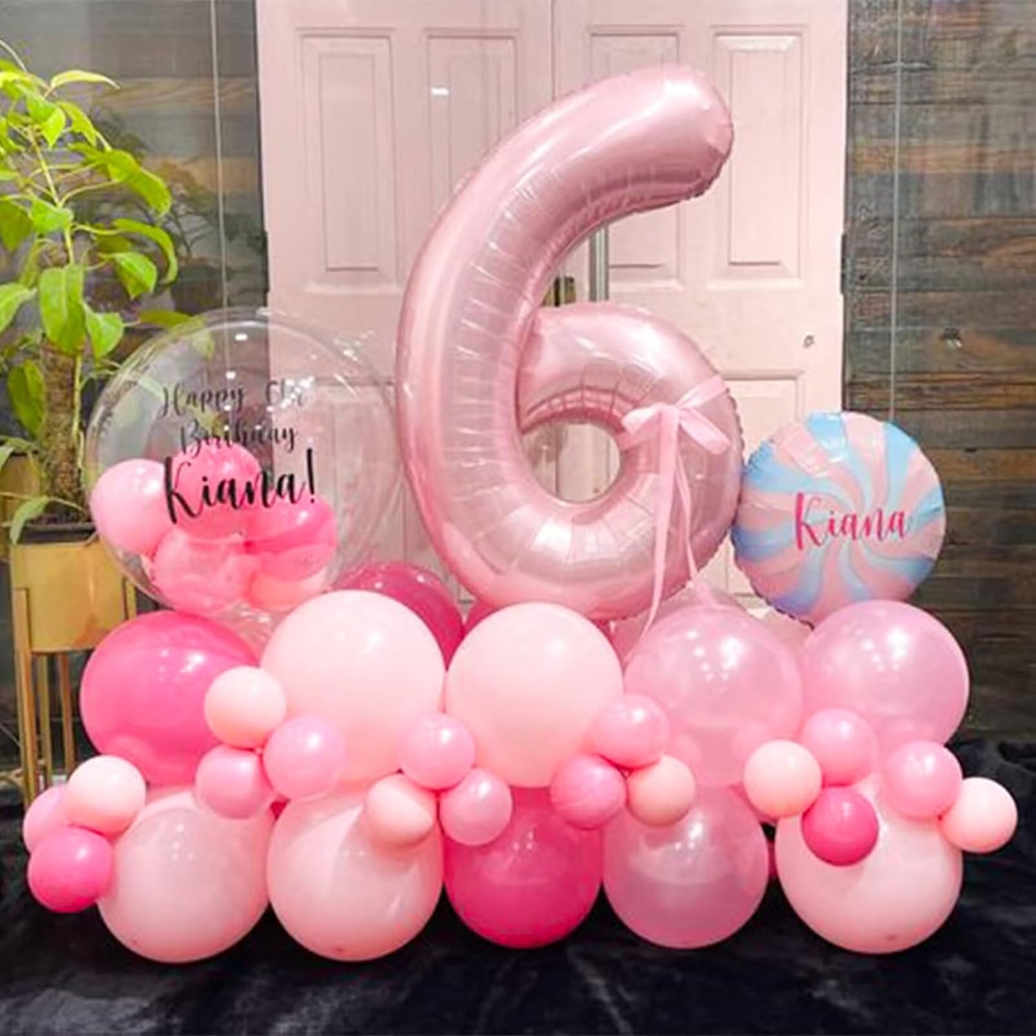 Light Pink 5 Balloon, 40 Inch Large Pastel Pink Foil Helium Number Balloons 0-9 for Girls Women, Giant Self Inflating Mylar Pearl Number 5 Balloons for Baby Shower Princess Birthday Anniversary - Image 5