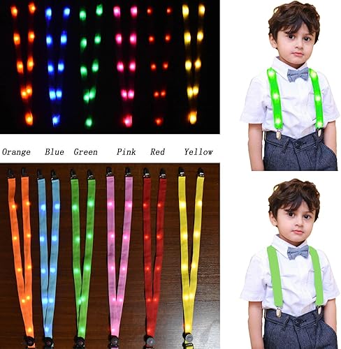 Miniatura 2 de Disfraces de Navidad para niños y niñas con tirantes iluminados, tirantes LED, divertidos disfraces de Navidad, recuerdos de fiesta