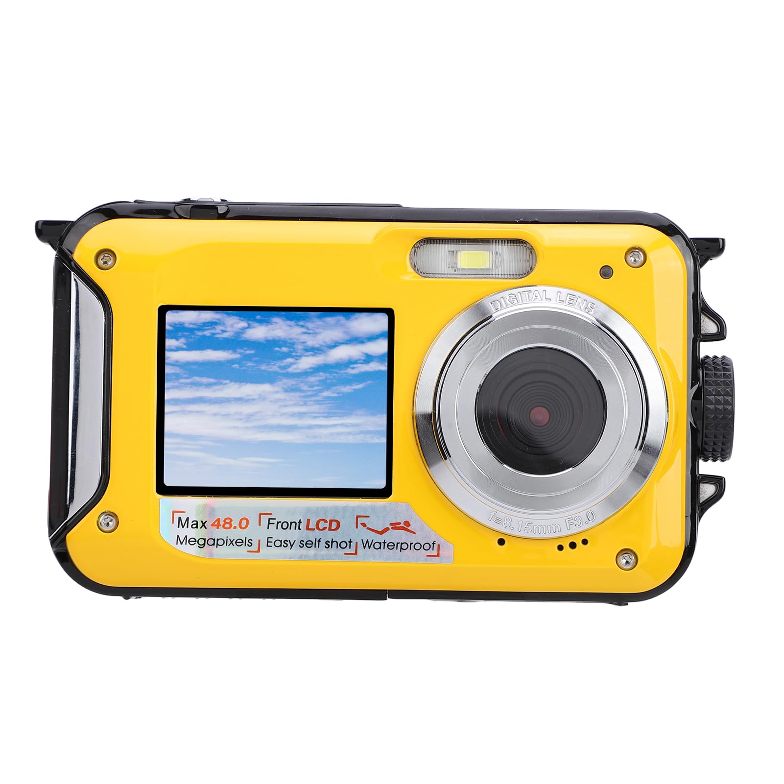 Water Camera, 11FT Autofocus Dual Screens Underwater Camera 2.7K 48MP for Snorkeling