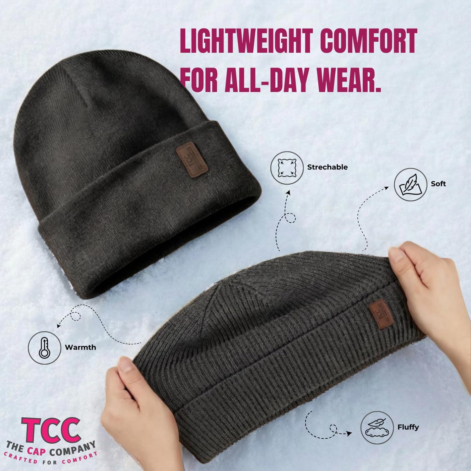 Beanie for Men Women | Cuffed Thick Soft Knitted Unisex Winter Hat Beanies Skull Cap - Image 5