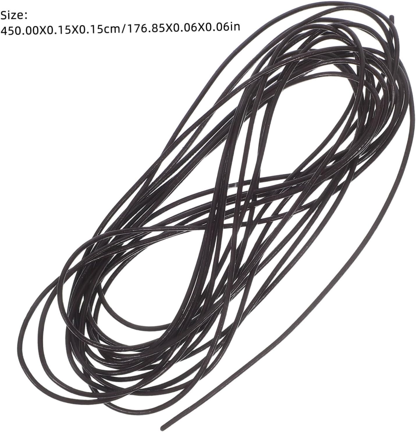 Zerodeko Deep Coffee 1.5mm Leather String for Bracelet Making, 5 Yards Cowhide Cord for Necklace Jewelry Crafting and Beading