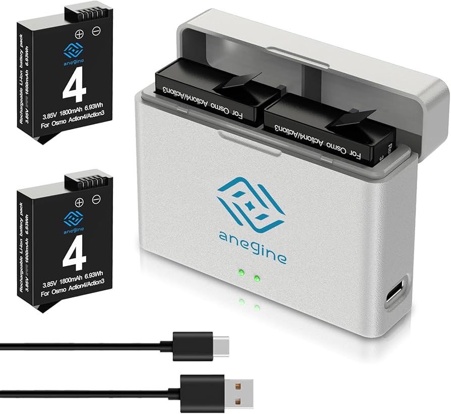 Amazon | Anegine DJI Osmo Action 4 3 バッテリー 1800mAh 2個