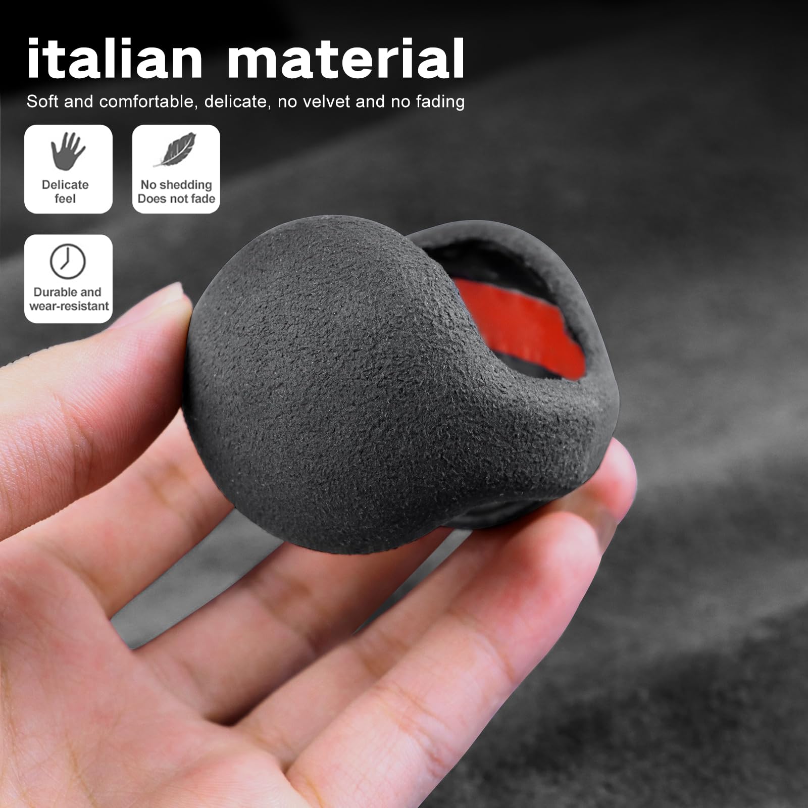 Coque Pommeau Levier Vitesse Fibre Carbone Rouge | Pour Ford Mustang 2015-2019, Décoration Intérieure - 3