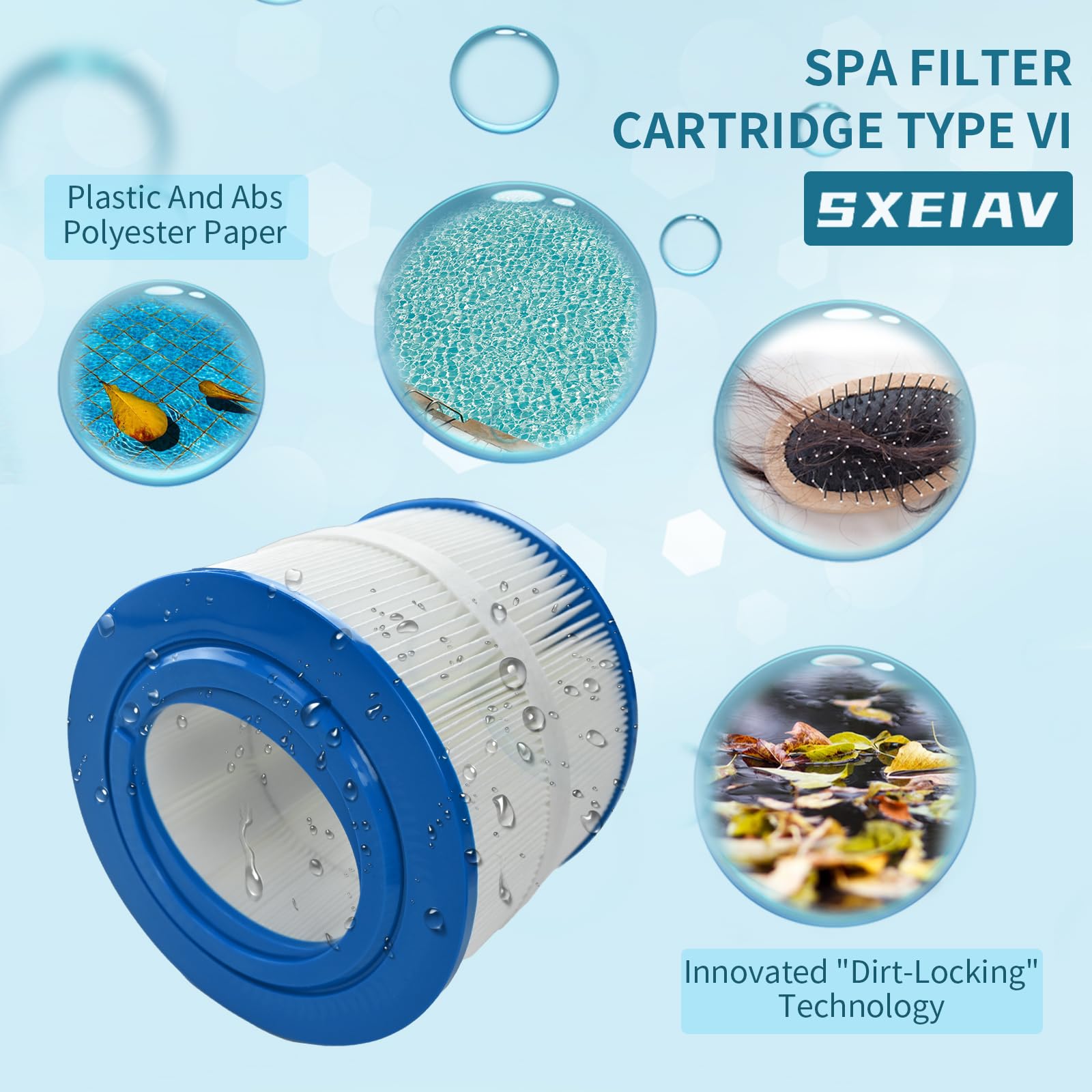 Type vi spa-filter en hot tub-filter vervangende cartridge voor Coleman hot tub-filters, voor opblaasbare hot tub-filter (12-pack Type vi spa-filter en hot tub-filter vervangende cartridge voor Coleman hot tub-filters, voor opblaasbare hot tub-filter (12-pack