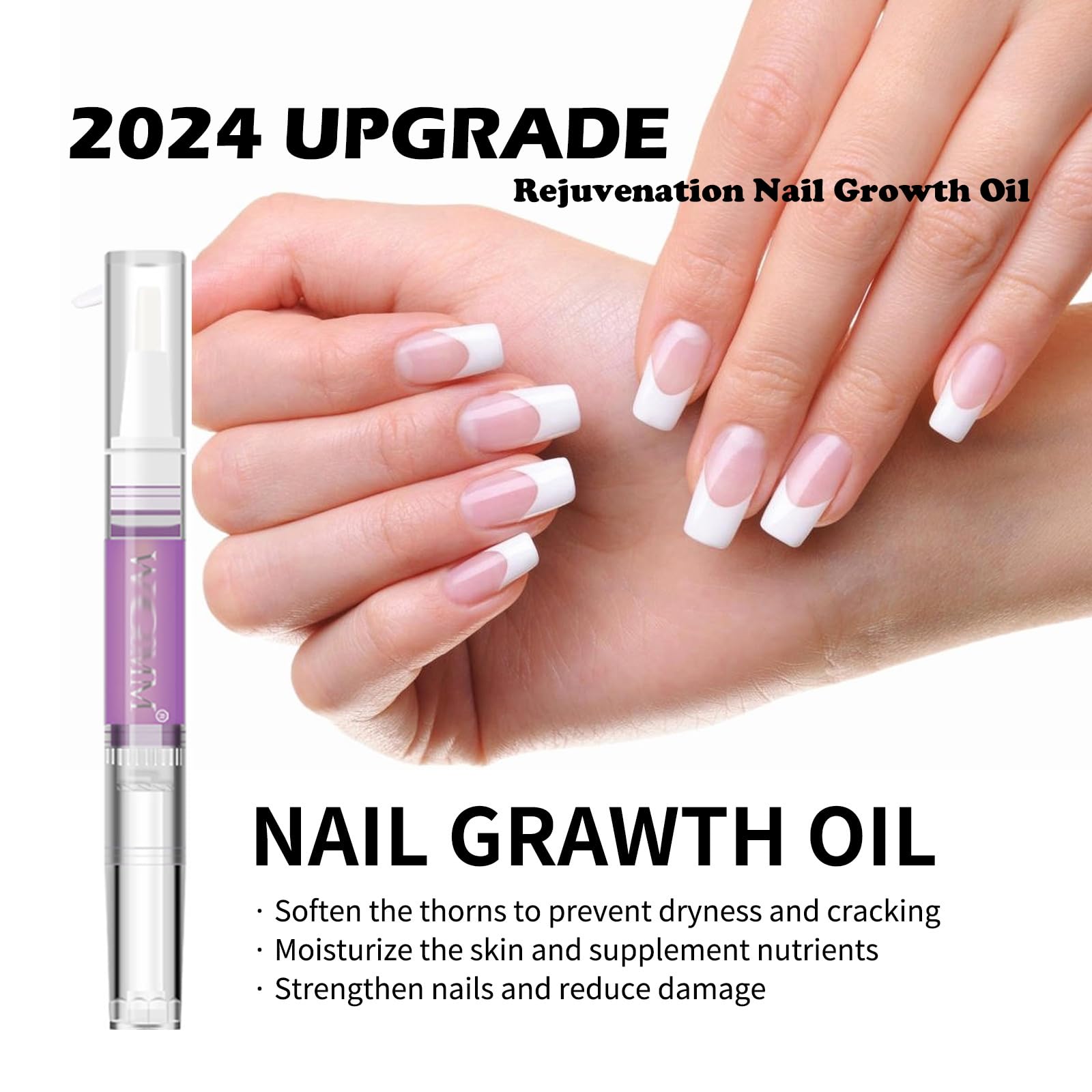 5 pezzi Anperio Nail Growth Pen, Cosmetics Stem Cell Nail Growth Pen, Nail Growth Oil Pen per idratare rafforzare illuminare, siero di olio per cuticole per rafforzare le unghie idratare (5 pezzi)