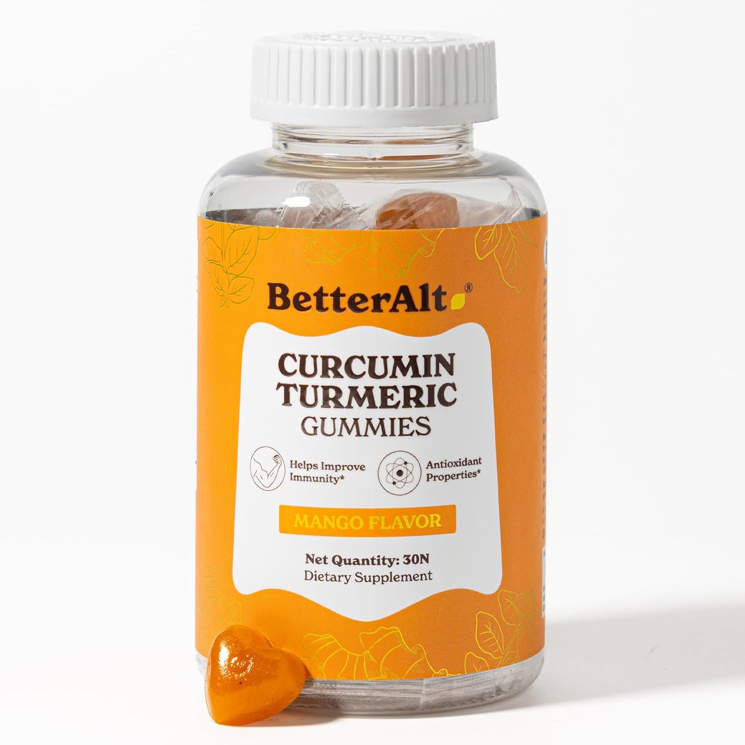 Amazon.com: Better Alt Curcumin Gummies | Ginger & Peperine | Mango ...