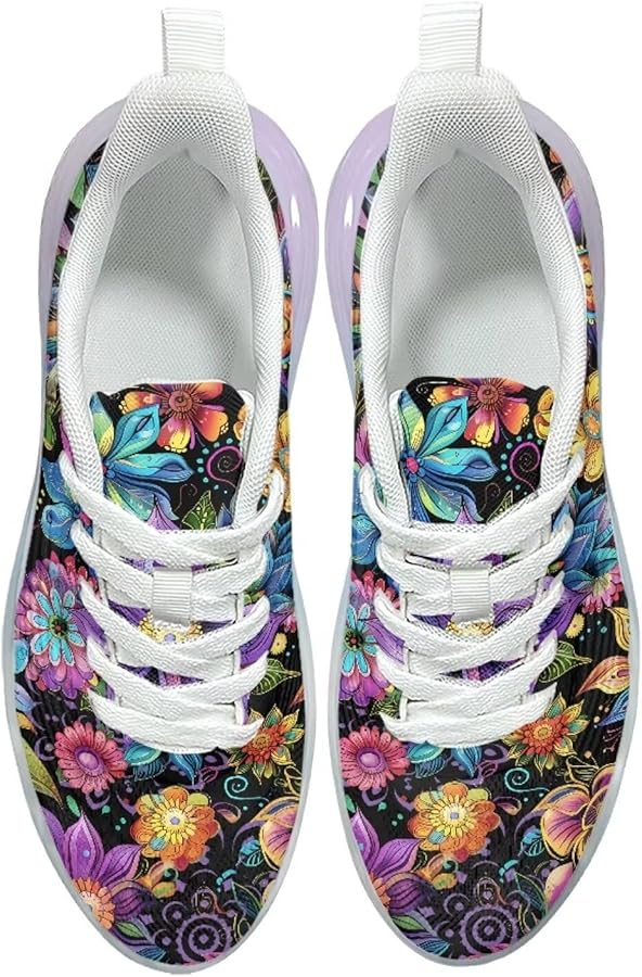 Amazon.com | Fuxowvby Women's Floral Print Sneakers Blossom Print