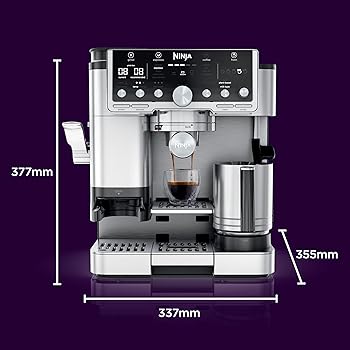 Luxe Pro Cafetera 3 en 1 para latte, cappuccino, cold brew y espresso con molinillo y espumador de leche integrados, fácil de usar y 5 preajustes automáticos de espuma, plata, ES701EU2