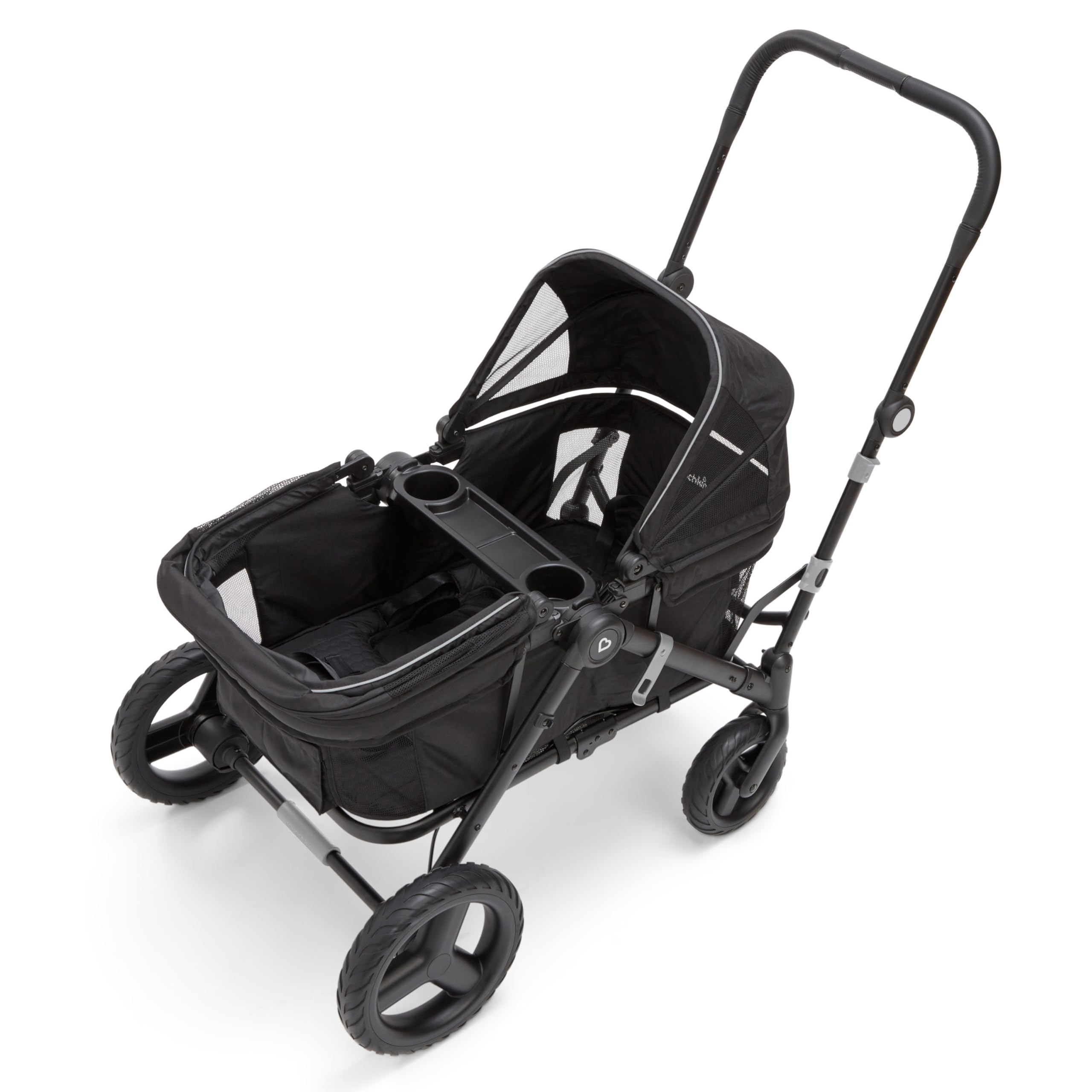 Munchkin Collapsible Wagon for Kids, Foldable, Ultra-Compact and Lightweight Stroller Wagon, All-Terrain Wheels, Adjustable Sun Canopy