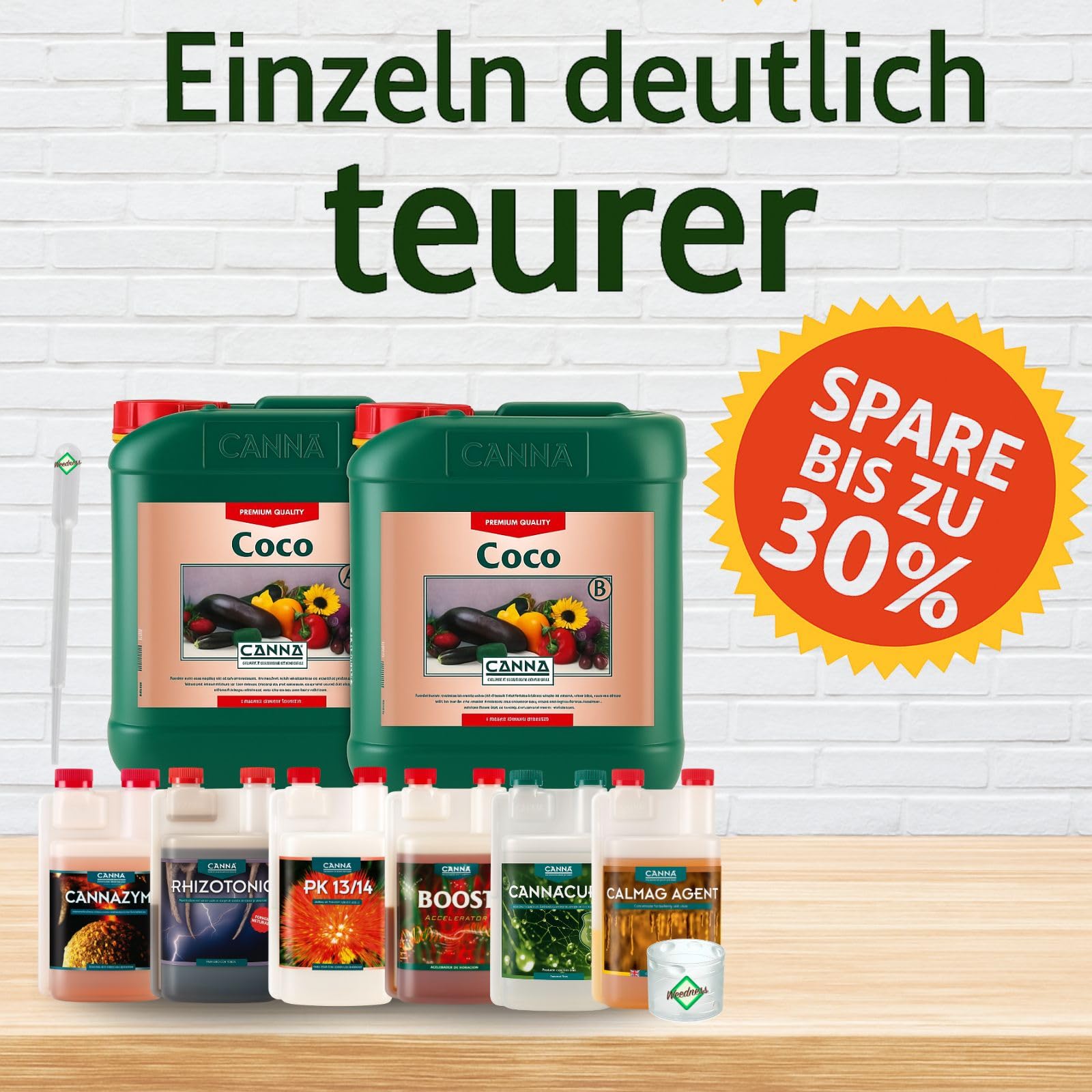Weedness Canna Coco Dünger Set L – Kit de fertilizantes Coco tamaño L