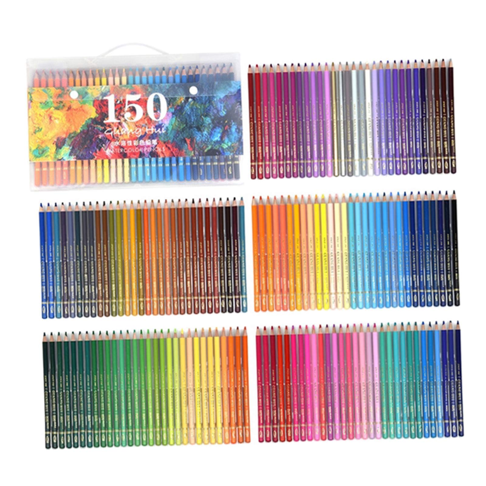 Amazon | 120色/ 150色水彩色鉛筆水溶性色鉛筆セット - 150色 | 色鉛筆