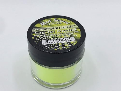 Mia Secret Professional Neon Collection - Tarro de 1/4oz (elige tu color) (amarillo neón)