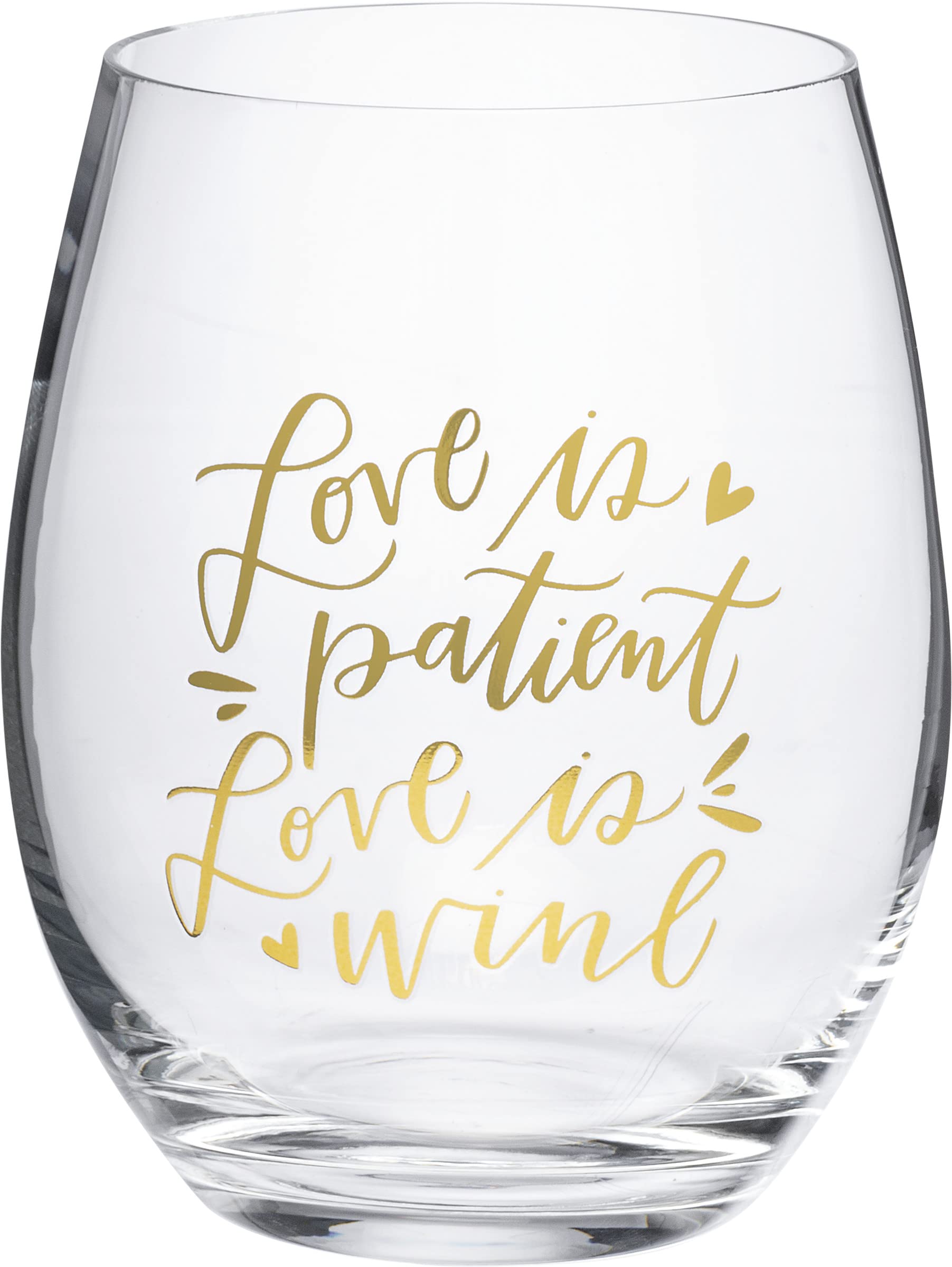 Verre à vin humour Love Is Wine pour vos soirées conviviales