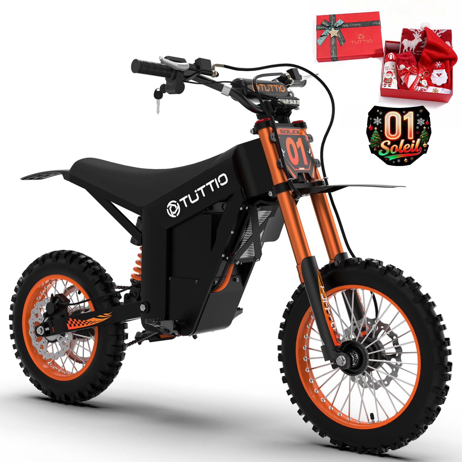 Tuttio Electric Dirt Bike Teens Adults Electric Bike 48V 21AH Removable Battery with Hydraulic Brakes (21AH Dirt Bike)