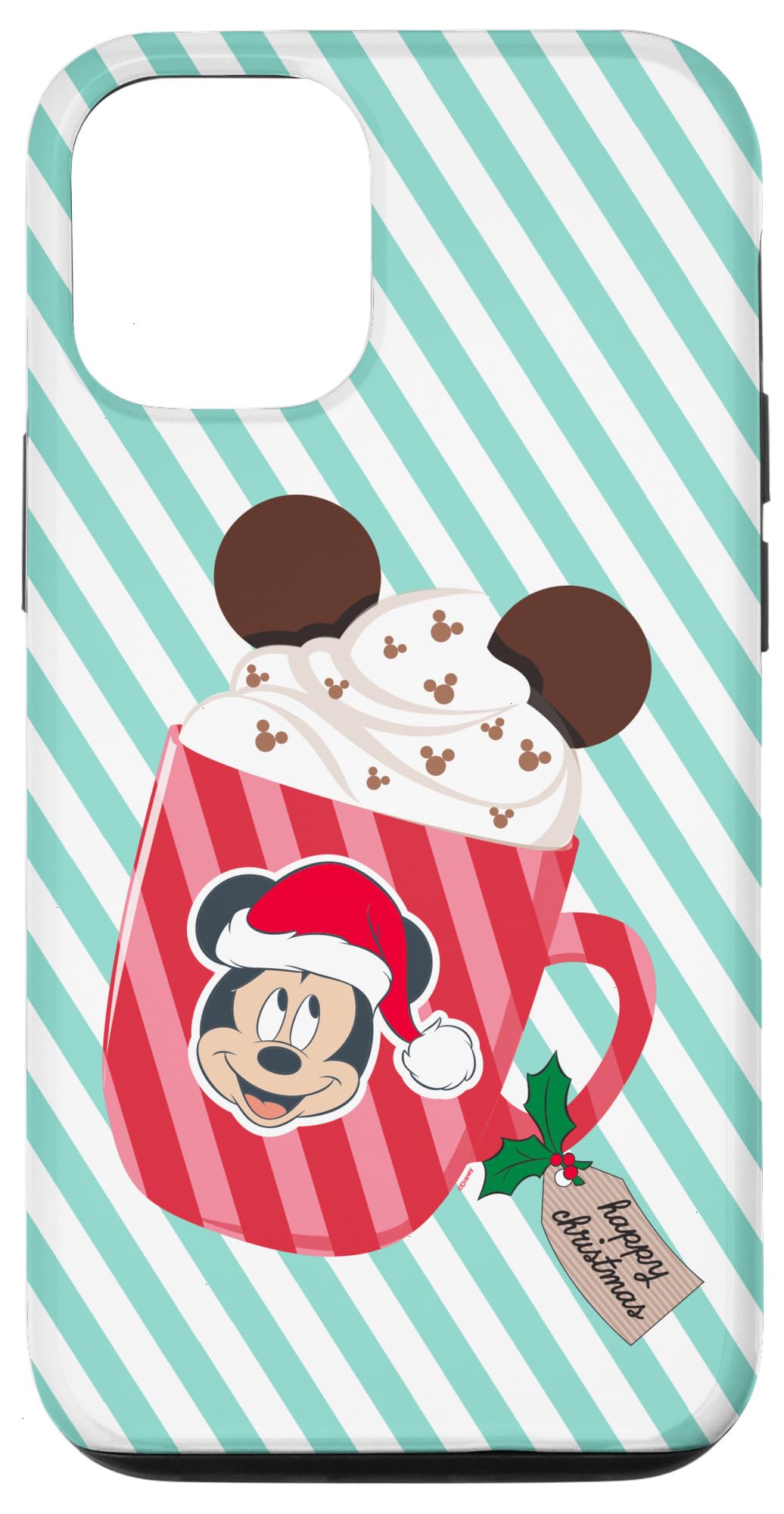 Disney Mickey Mouse Hot Chocolate Cocoa Mug Happy Christmas Case for iPhone 12/12 Pro
