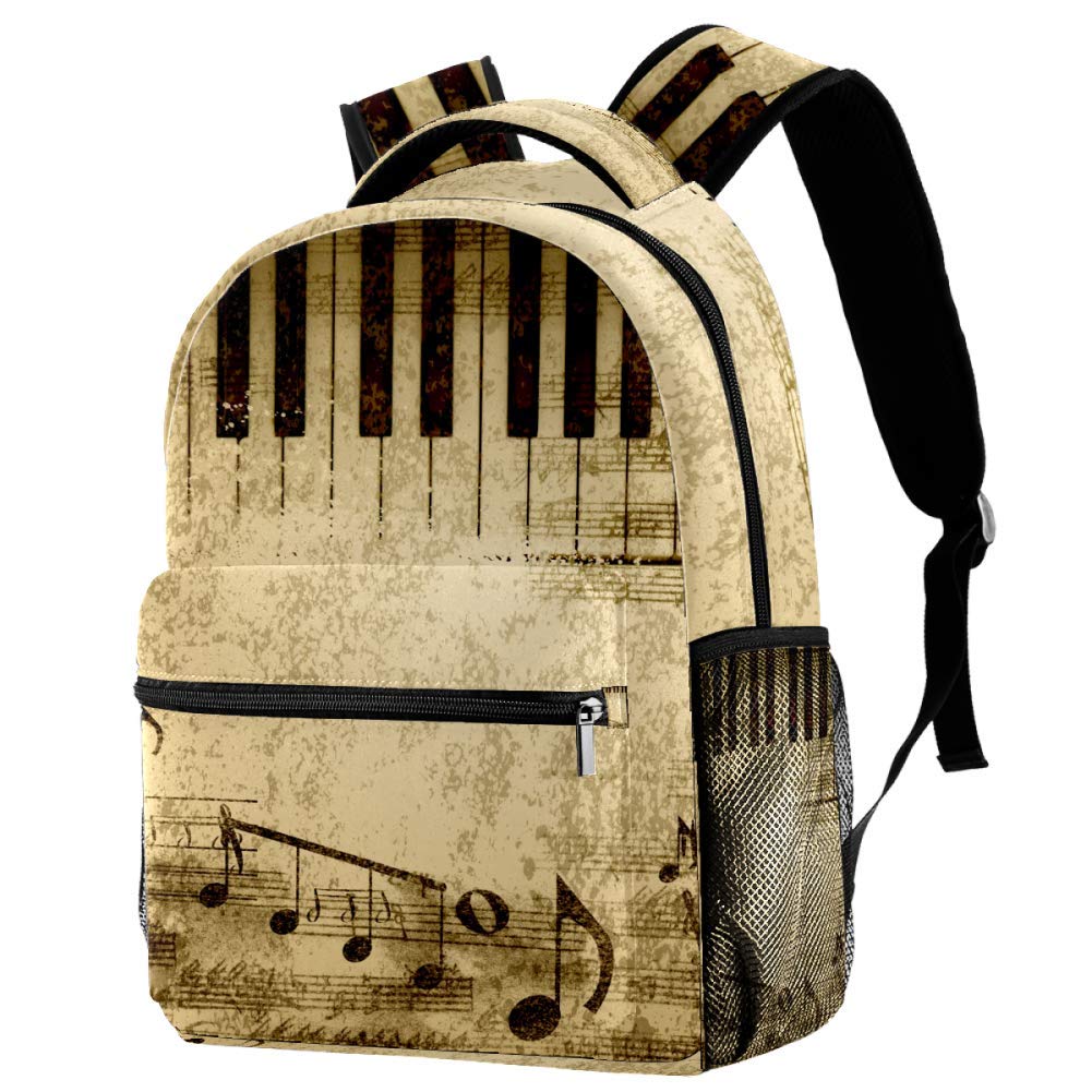 LORVIES Noten-Rucksack, Schulterrucksack, Büchertasche für Schule, Studenten, Reisetasche