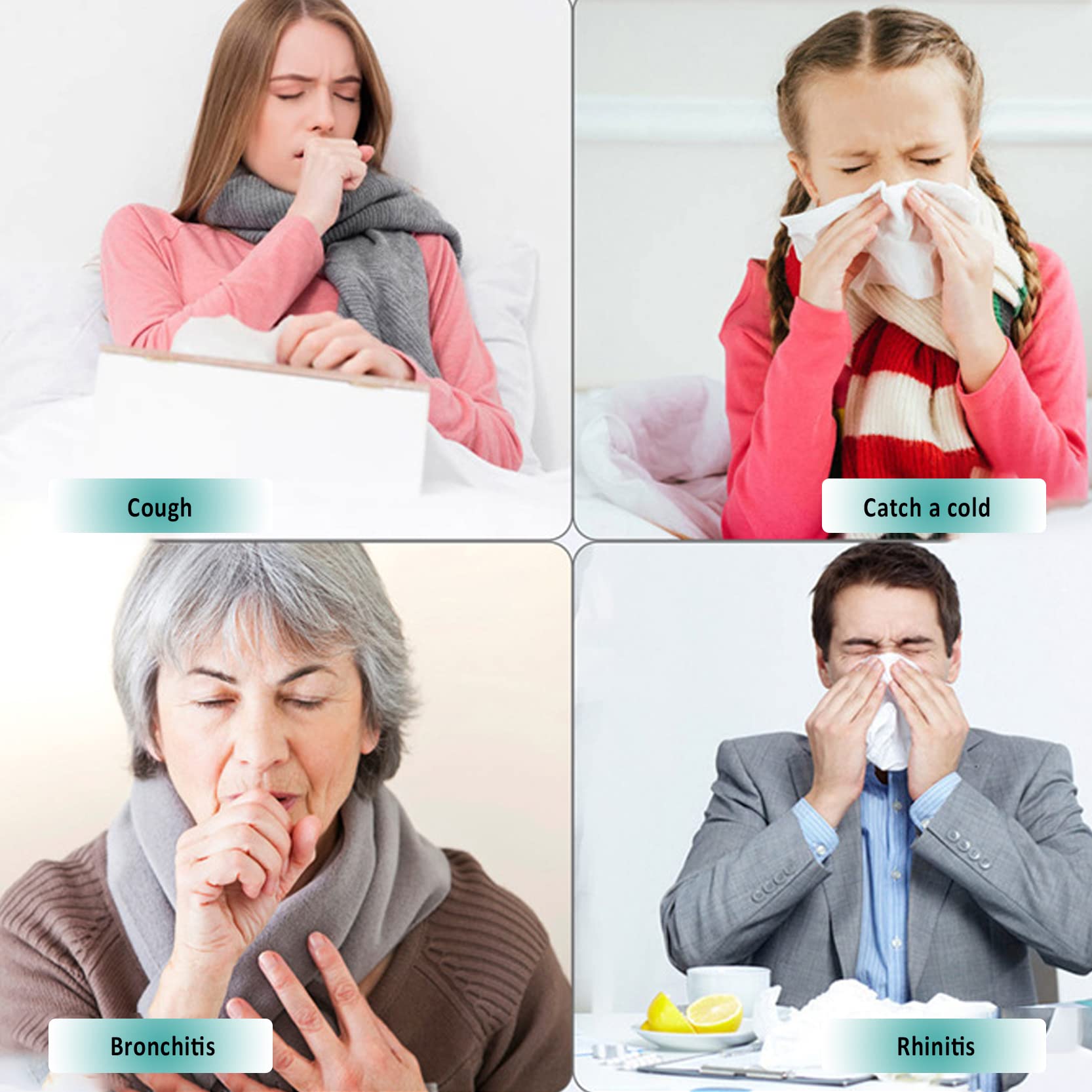 Aerosol Portatile per Bambini e Adulti Aerosol Ultrasuoni Aerosol Silenzioso Inalatore Aerosol con Maschere e Ugello, Nessuna batteria, Basso Rumore (Verde)