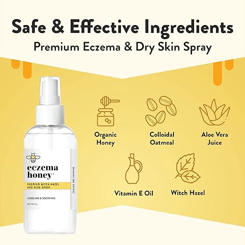 Miniatura 2 de ECZEMA HONEY Loción corporal premium de hamamelis y aloe y avena - Reparación natural de la piel seca - Para pieles sensibles