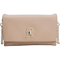 Tommy Hilfiger Donna Borsa a Tracolla Modern Mini Crossover con Tracolla a Catenella, Beige (Coastal Taupe), Taglia Unica