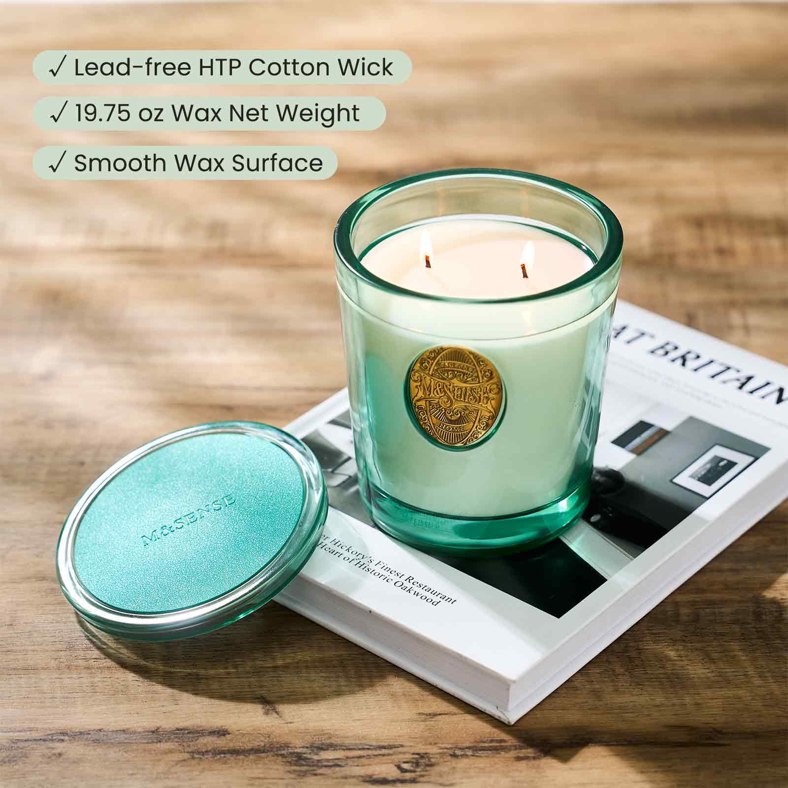 Candela Profumata Eucalipto E Menta M&SENSE, Cera Di Soia Naturale, Brucia Fino A 110 Ore, Regalo Perfetto Per Relax E Meditazione - 8