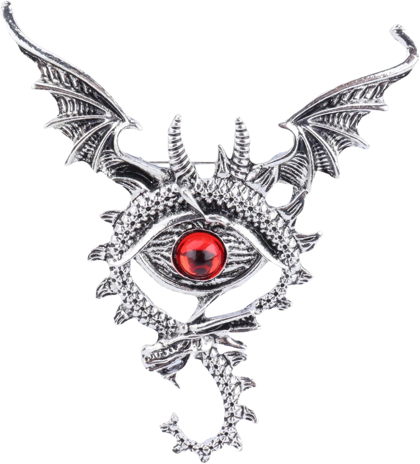 MLEPUS Flying Dragon Evil Eye Brooch Pin for Women Men Gold