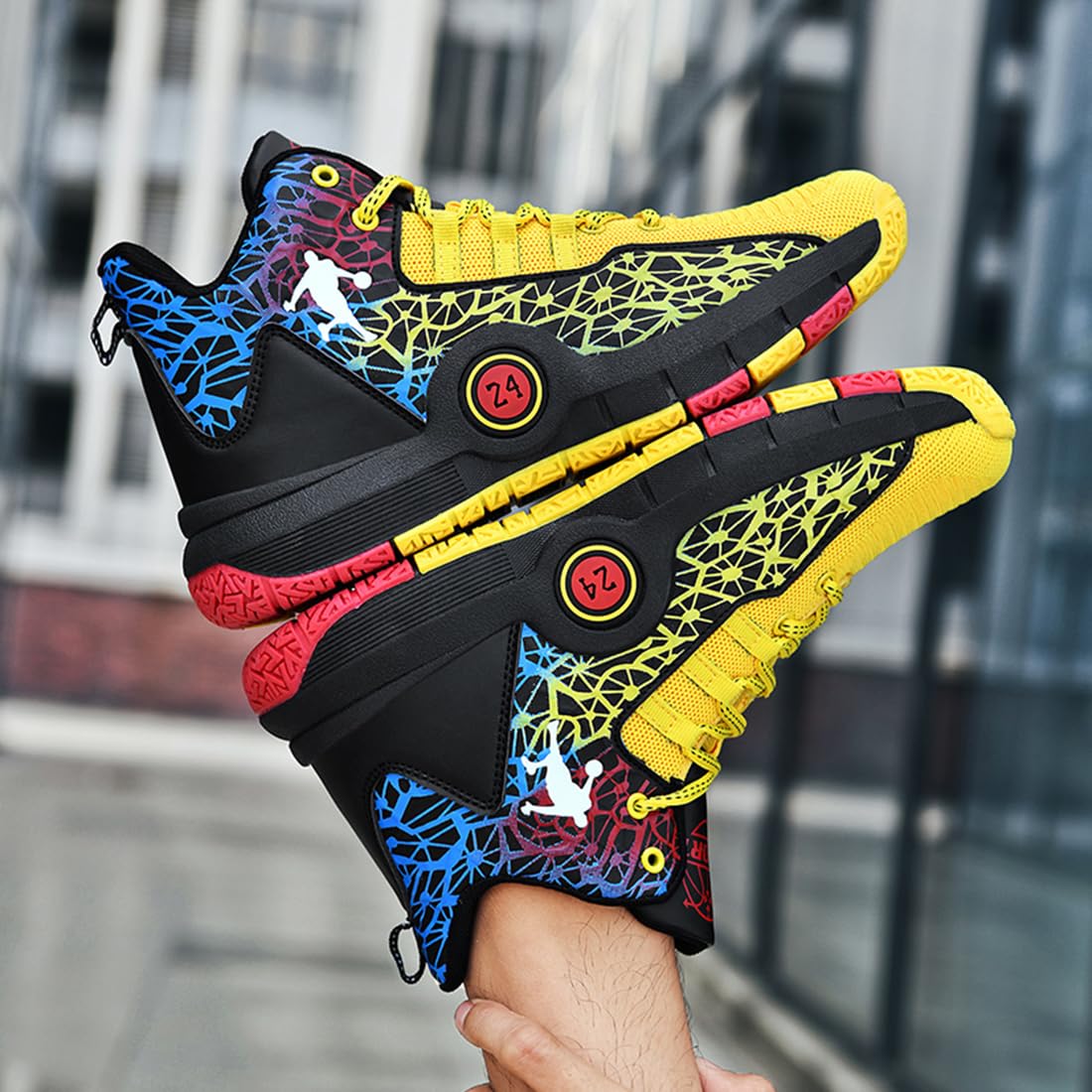 Zapatillas de Baloncesto para Hombre Antideslizantes Calzado de Baloncesto para Hombre Masculino Zapatos de Baloncesto Aire Libre Deportivas Calzado