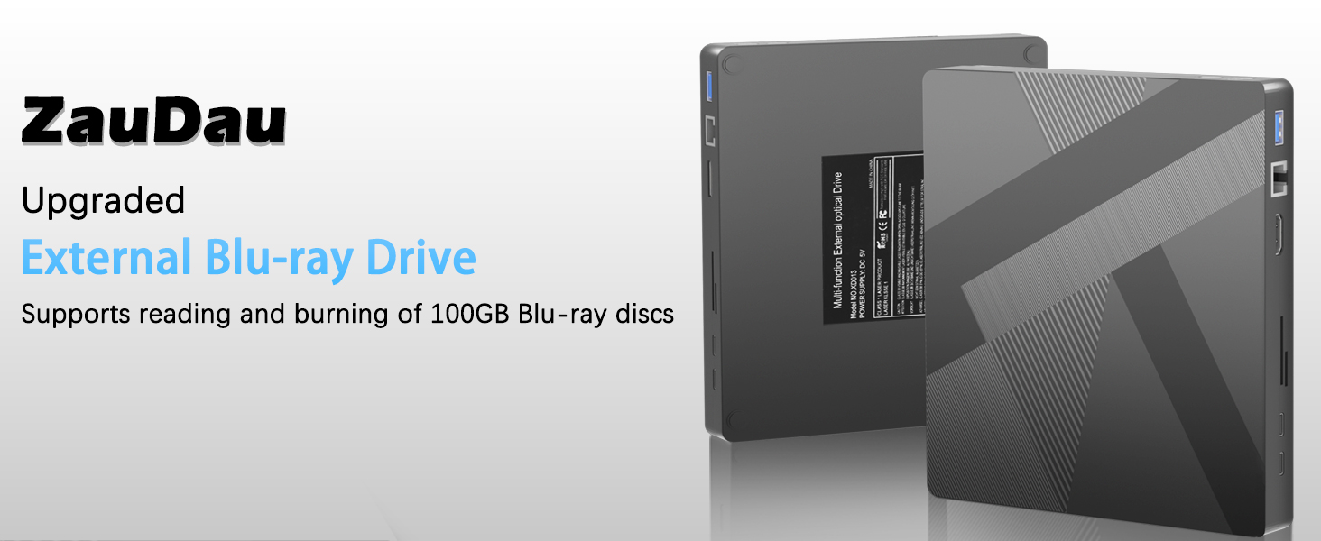 ZauDau External Bluray Drives USB Bluray Drive with HDMI/LAN Port