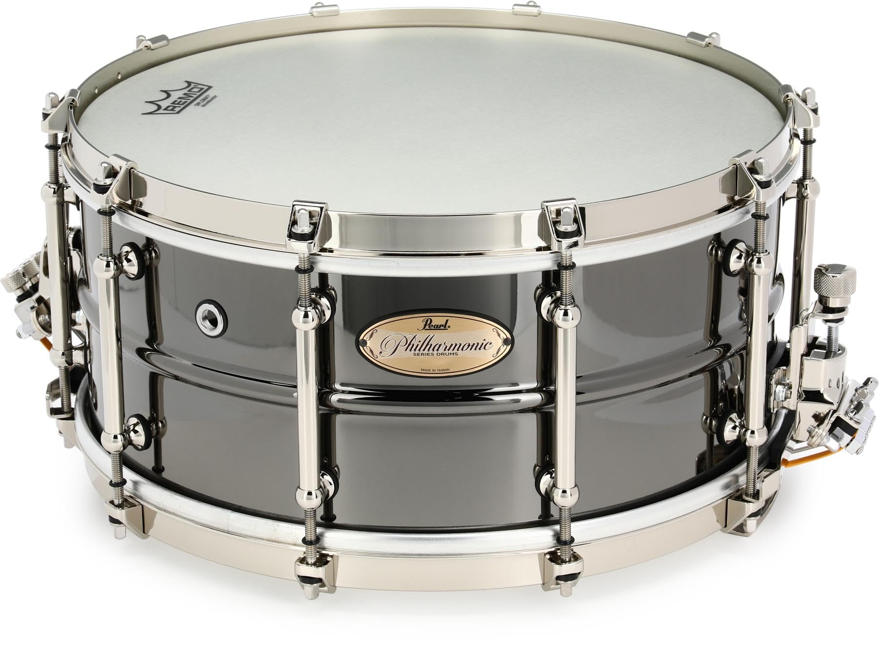 Pearl Philharmonic Brass Snare Drum - 6.5-inch x 14-inch, Black Nickel